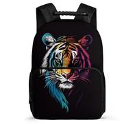 TPISLI Kids and Teens Tiger Design Rucksack 6-11 Years Animal Print Bookbag for Kids and Teens Primary Classes, Durable Adjustable Straps Outdoor Day Trips