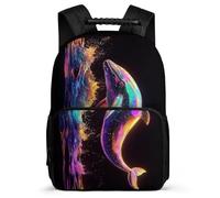 TPISLI Kids and Teens Whale Design Rucksack for School Marine Life Rucksack 6-11 Years Primary Classes, 1680D Fabric Adjustable Straps Outdoor Day Trips