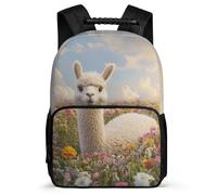 TPISLI Kids Animal Alpaca Backpack Primary Age 6-11, Boys Girls Llama Pattern School Bag, Lightweight Rucksack, 1680D Fabric, Primary Classes, Daily Essentials