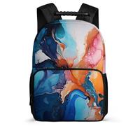 TPISLI Kids Backpack Boys Age 9-15 Marble Pattern Schoolbag with Colourful Back Pack Girls Teens 8-13 Years Old,Lightweight Bookbag for Children