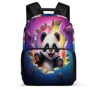 TPISLI Kids Backpack Boys Age 9-15 Panda, Animal Print Schoolbag with Back Pack Girls Teens 8-13 Years Old,Lightweight Bookbag for Children