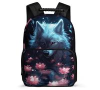 TPISLI Kids Backpack Boys Age 9-15 Wolf Schoolbag with Animal Wolve Back Pack Girls Teens 8-13 Years Old,Lightweight Bookbag for Children
