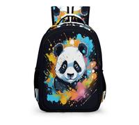 TPISLI Kids Backpack, Cute Colorful Panda Printed Personalised Lightweight Kids Backpacks Animal Panda Bag for Girls Boys
