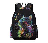 TPISLI Kids Backpack for Girls 8-16 Years Cat Pattern School Bags for Boys Primary School Years 2-6, Childrens Rucksack with Animal Kitten, Fits A4 Folder