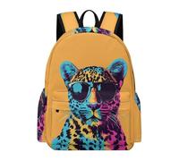 TPISLI Kids Backpack for Girls 8-16 Years Cheetah Print School Bags for Boys Primary School Years 2-6, Childrens Rucksack with Leopard Animal, Fits A4 Folder