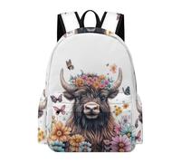 TPISLI Kids Backpack for Primary Boys Cute Bull Motif School Bookbag Boys Girls Cow Animal School Bags Personalized Children Kindergarten Daypack