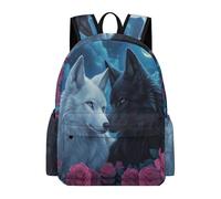 TPISLI Kids Backpack for Primary Boys Wolf Design School Bookbag Boys Girls Animal Wolve Print School Bags Personalized Children Kindergarten Daypack