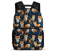 TPISLI Kids Backpack Fox Schoolbag with Animal Print Back Pack for Girls Teens 9-16 Years Old,Lightweight Bookbag for Children Boy