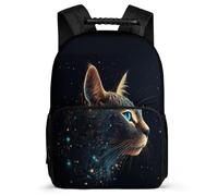 TPISLI Kids Backpack Nylon Felt Bag Cat Primary School Girls Backpack with Kitten Animal Bookbag for Boys with Front Pocket
