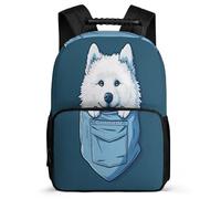 TPISLI Kids Backpack Nylon Felt Bag Fox Primary School Backpack Animal Print Bookbag for Boys And Girls with Front Pocket