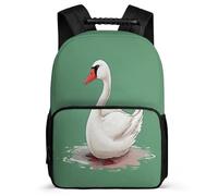 TPISLI Kids Backpack Swan Schoolbag with White Swan Back Pack for Girls Teens 9-16 Years Old,Lightweight Bookbag for Children Boy