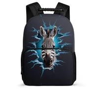 TPISLI Kids Backpack Zebra 3D Schoolbag with Animal Print Back Pack for Girls Teens 9-16 Years Old,Lightweight Bookbag for Children Boy