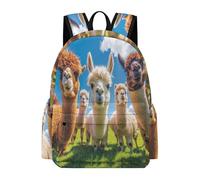 TPISLI Kids Backpacks for Boys And Girls Cute Alpacas Motif Rucksack, Llamas Pattern School Backpack, Casual Day Pack for School, Travel - Lightweight