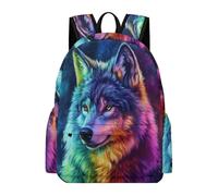 TPISLI Kids Backpacks for Boys And Girls Wolve Illustration Rucksack, Animal Wolf Design School Backpack, Casual Day Pack for School, Travel - Lightweight