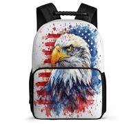 TPISLI Kids Bookbag White Headed Eagle Back Pack for Primary School Boys Bookbag Bird Print Rucksack Children Girl Backpack Felt Lightweight School Bag for Youth Kids