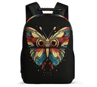 TPISLI Kids Butterfly Design School Backpack Primary Age 6-11 Butterfly Rucksack for Girls Boys Primary Classes, Padded Back Soft Felt Details Outdoor Day Trips