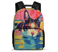 TPISLI Kids Cat Backpack for 5 to 10 Years, Children Kids Animal Kitten School Bag, Lightweight Rucksack, Side Pockets, Padded Back, Travel Daily Use
