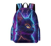 TPISLI Kids Cat Backpack School Bag Kitten Motif Boys Girls 10-16 Years Daypack for Secondary Students, Modern 14 Inch Laptop Bag for Outdoor Trips and Classes
