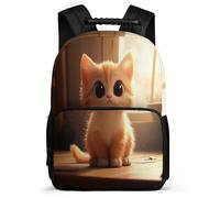 TPISLI Kids Cat Motif School Backpack for School Kitten Backpack Primary Age 6-11 Primary Classes, Soft Felt Details Adjustable Straps Outdoor Day Trips