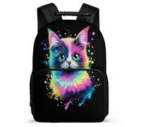 TPISLI Kids Cat School Backpack Primary Age 6-11 Kitten School Bag for Boys Girls Year 3-6, Soft Felt Details Sturdy Handle Birthday Gift