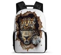 TPISLI Kids Cheetah Motif Backpack Ages 6-10, Boys Girls Leopard Animal School Bag, Lightweight Rucksack, 1680D Fabric, Primary Classes, Daily Essentials