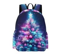 TPISLI Kids Christmas Tree Backpack for School, Large Christmas Theme Rucksack, Lightweight Casual School Bag for Vacation Travel, Backpack Girls Boys