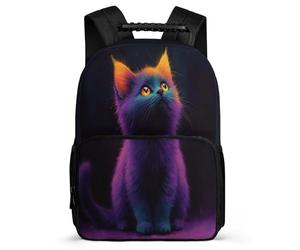 TPISLI Kids Cute Cat Design School Bag for 5 to 10 Years, Kitten Print Backpack for Girls Boys, Durable Rucksack, Soft Felt Details, Short Trips, Everyday Use