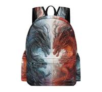 TPISLI Kids Dragon Backpack School Bag Dragon Chinese Style Boys Girls Ages 8-12 Daypack for Daily Classes, Modern 13.3 Inch Laptop Rucksack for Autumn Trip and Study Days