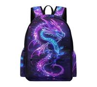 TPISLI Kids Dragon Design Backpack Boys Girls Secondary School Age 11-16 15.6 Inch Laptop Backpack, Trendy Lightweight Chinese Style Fashion School Bag for Spring Outing Travel Holiday Gift