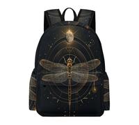 TPISLI Kids Dragonfly Print Backpack for School, Large Animal Rucksack, Lightweight Casual School Bag for Vacation Travel, Backpack Girls Boys