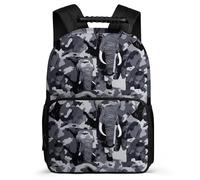 TPISLI Kids Elephant Pattern Backpack Primary Age 6-11, Boys Girls Camouflage School Bag, Lightweight Rucksack, 1680D Fabric, Primary Classes, Daily Essentials