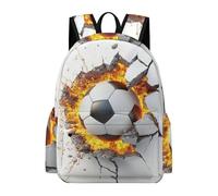 TPISLI Kids Football Motif Backpack Boys Girls for 9-15 Year Olds Cool Durable Soccer Lover Back pack for Spring Outing Travel School Season Gift, 14 Inch Laptop Backpack