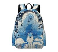 TPISLI Kids Fox Design Backpack School Bag Animal Fox Boys Girls 10-16 Years Daypack for Secondary Students, Modern 14 Inch Laptop Bag for Outdoor Trips and Classes