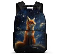 TPISLI Kids Fox Pattern Backpack 7-11 Year Olds, Children Kids Animal Fox School Bag, Lightweight Rucksack, 1680D Fabric, Primary Classes, Daily Essentials
