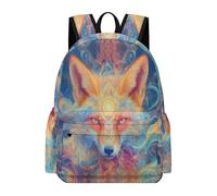 TPISLI Kids Fox Printed Backpack School Bag Animal Boys Girls Ages 8-12 Daypack for Daily Classes, Modern 13.3 Inch Laptop Rucksack for Autumn Trip and Study Days