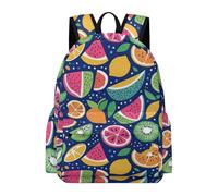 TPISLI Kids Fruits Pattern Daypack for Boys Girls 10-16 Years Fashion Style Fruit Theme Rucksack for Classroom Travel New Term Gift, Roomy Book Bag Outdoor Activity