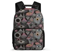 TPISLI Kids Graffiti Eye Art Backpack 7-11 Year Olds, Children Kids Abstract School Bag, Lightweight Rucksack, 1680D Fabric, Primary Classes, Daily Essentials