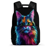 TPISLI Kids Kitten Design Backpack 7-11 Year Olds, Children Kids Animal Cat School Bag, Lightweight Rucksack, 1680D Fabric, Primary Classes, Daily Essentials