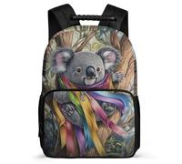 TPISLI Kids Koala Illustration Backpack 8-12 Years, Children Kids Animal Design School Bag, Lightweight Rucksack, 1680D Fabric, Primary Classes, Daily Essentials