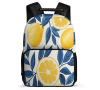 TPISLI Kids Lemon Pattern Backpack Primary Age 6-11, Boys Girls Fruit Theme School Bag, Lightweight Rucksack, 1680D Fabric, Primary Classes, Daily Essentials