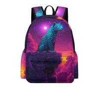 TPISLI Kids Leopard Pattern Backpack for School, Large Cheetah Animal Rucksack, Lightweight Casual School Bag for Vacation Travel, Backpack Girls Boys