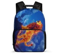 TPISLI Kids Lion Pattern Backpack 7-11 Year Olds, Children Kids Animal Motif School Bag, Lightweight Rucksack, 1680D Fabric, Primary Classes, Daily Essentials