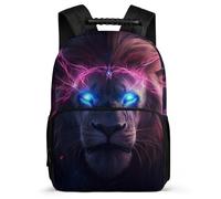 TPISLI Kids Lion Pattern Backpack for 5 to 10 Years, Children Kids Animal School Bag, Lightweight Rucksack, Side Pockets, Padded Back, Travel Daily Use