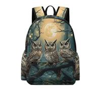 TPISLI Kids Owl Print Backpack School Bag Bird Design Boys Girls Ages 8-12 Daypack for Daily Classes, Modern 13.3 Inch Laptop Rucksack for Autumn Trip and Study Days