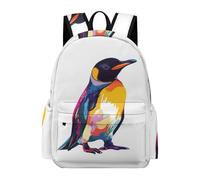 TPISLI Kids Penguin Motif Backpack Boys 6-8 8-12 Girls Middle Animal Pattern School Bag for Primary Girls With Water Bottle Holder