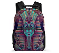 TPISLI Kids Pharaoh of Egypt School Backpack Primary Age 6-11 Egyptian Rucksack for Students Primary School, Adjustable Straps Padded Back Daily Essentials