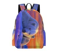 TPISLI Kids Polar Bear Motif Bookbag for Boys Girls Year 4-8 Lightweight Stylish Animal Pattern School Bag for Spring Outing Travel School Season Gift, Daily Carry Books Gear