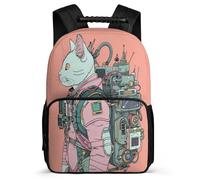 TPISLI Kids Rucksack with Cat School Backpack for Boys Child Bag Kitten Bookbag Daypack for Girl Cartoon Back Pack School Travel