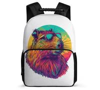 TPISLI Kids School Backpack Cute Guinea Pig for Boys Girls Elementary/Middle School Student Daypack Animal Rucksack Book Bag Travel Lightweight for Teenage