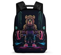 TPISLI Kids School Backpack Girls Bear Schoolbag Boy 7-13 Years Old Elementary Students, Daypack Animal Brown Bear Rucksack for Travel Camping Hiking